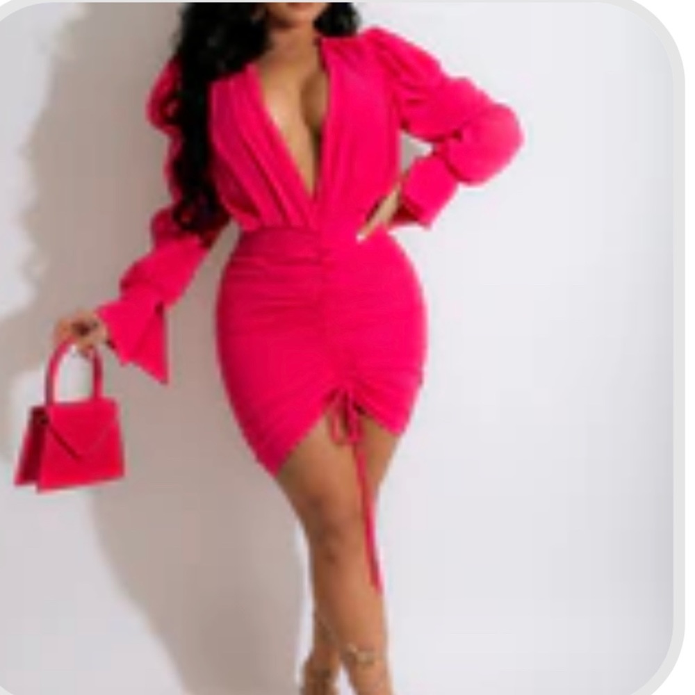 Hot pink dress